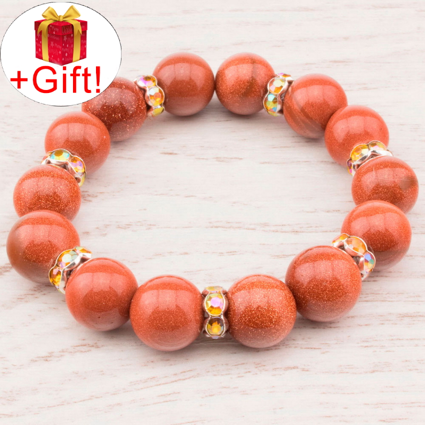 

Браслет авантюрин коричневый натуральный (12 мм), размер 20 см, julB0611