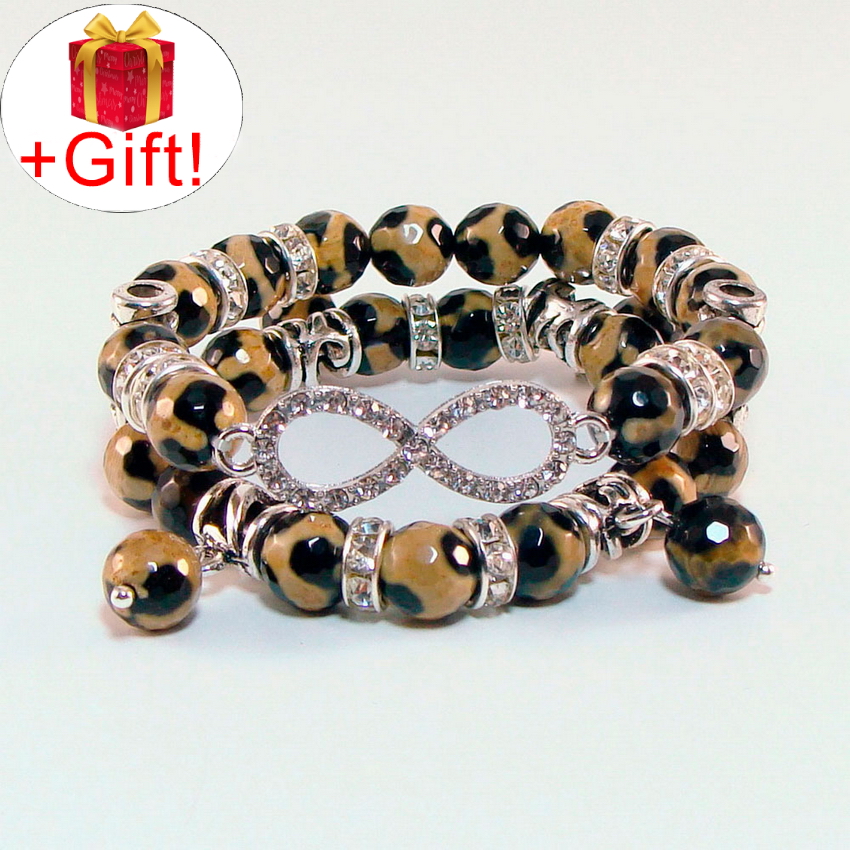 

Браслет агат натуральный с огранкой (8 мм), размер 20 см, julB0222