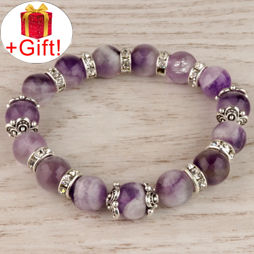 

Браслет аметист натуральный (10 мм), размер 16 см, julB1134