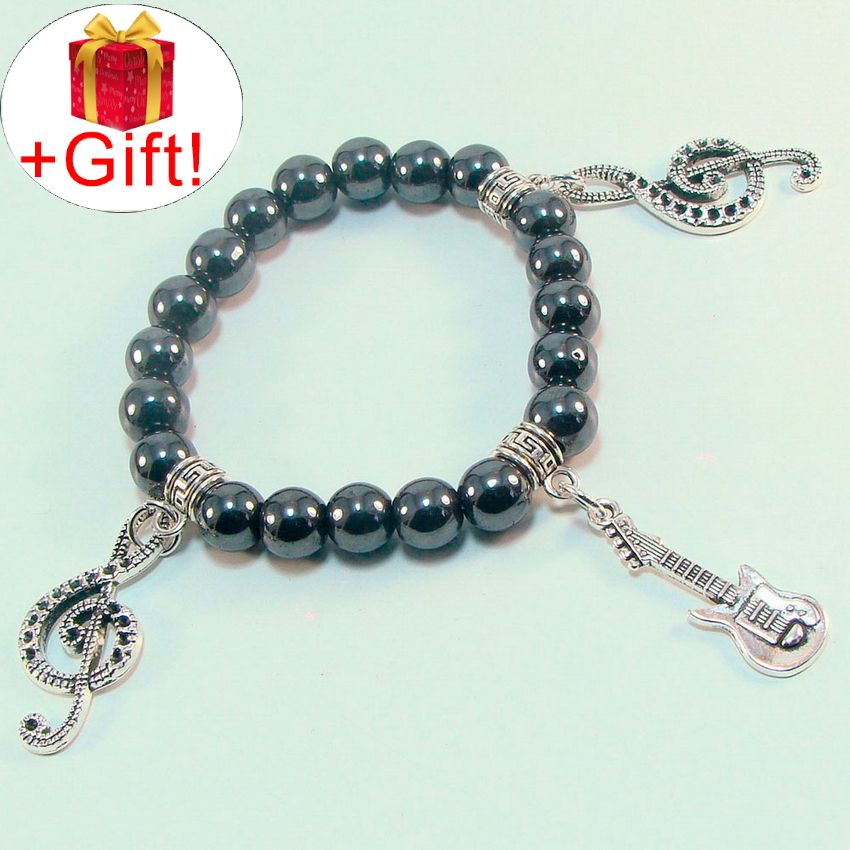 

Браслет гематит натуральный (8 мм), размер 16 см, julB0069