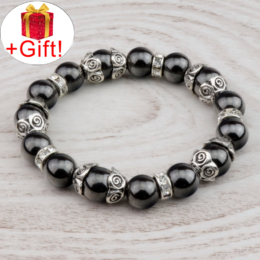 

Браслет гематит натуральный (10 мм), размер 18 см, julB0812