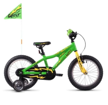 

Велосипед Ghost POWERKID 16", зелено-желто-черный, 2021 (18PK1007) (F00252573)