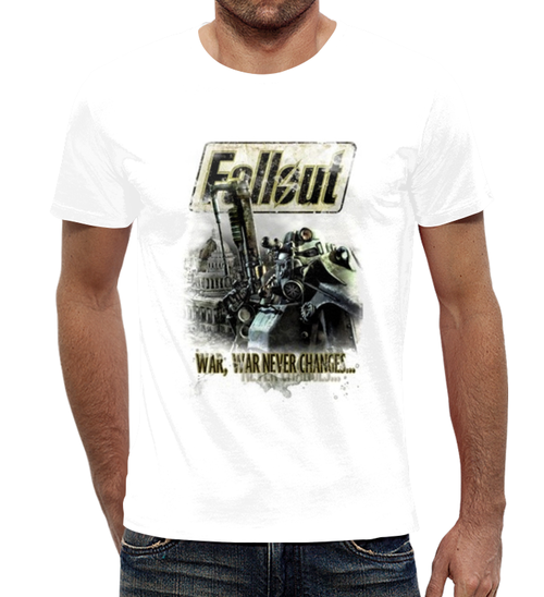 

Футболка детская 134 см Gee! Белая с рисунком Fallout Фаллаут War FL.01.15