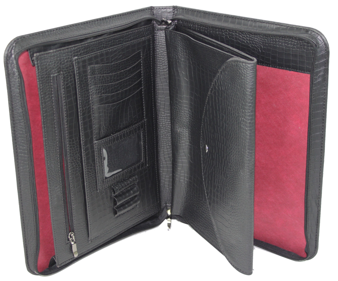 

Мужская папка деловая Portfolio экокожа под крокодила Черный Portbw06 croco black 2616757
