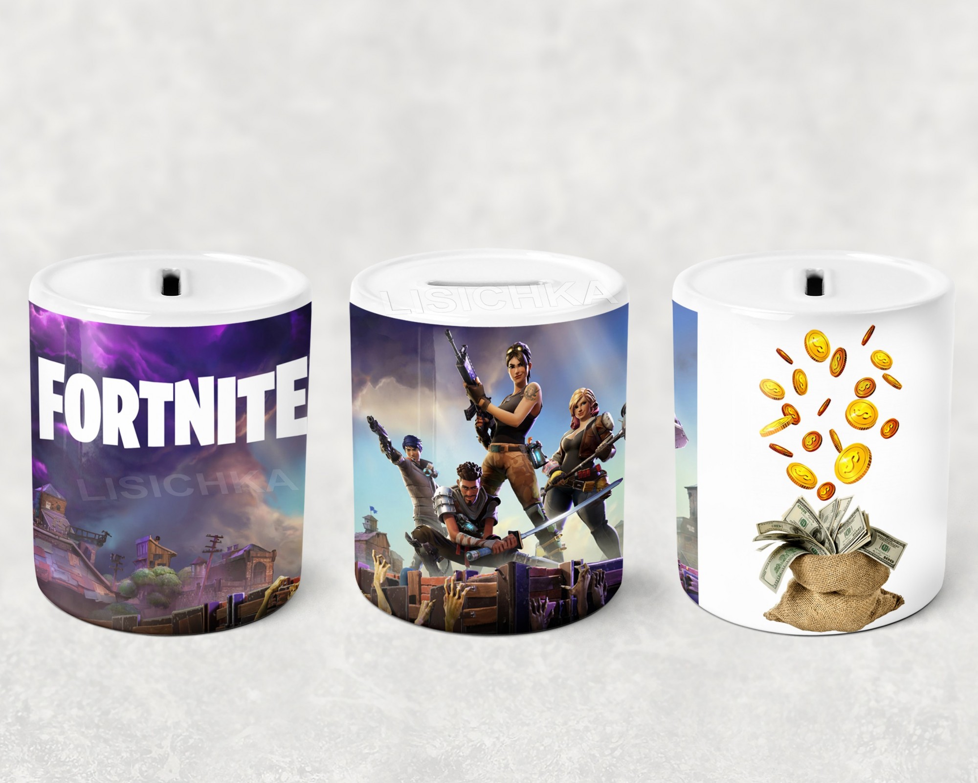 

Копилка Foxstyle Фортнайт, керамическая копилка Fortnite, NA.2