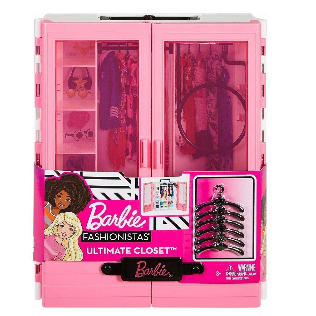

Ігровий набір Barbie Fashionistas Шафа-валіза для одягу Шафа Barbie Рожева GBK11