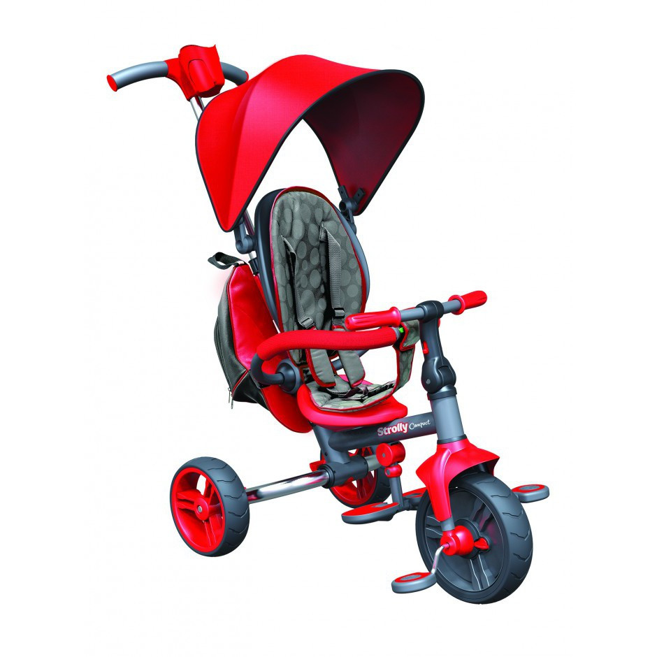 

Триколісний Дитячий велосипед трайк компакт Y STROLLY Compact 2 в 1 червоний trike (100832)