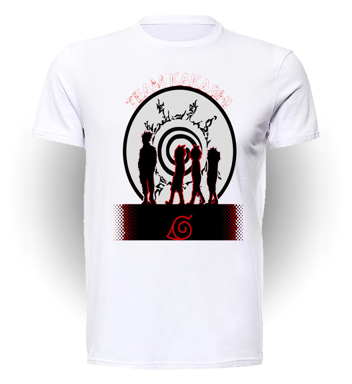 

Футболка детская 134 см Gee! Белая с рисунком Наруто Naruto Team Kakashi art NR.01.045
