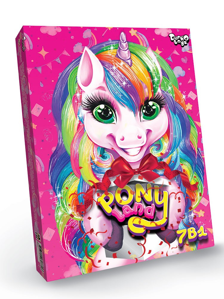 

Набор Danko Toys Pony Land 7в1 Розовый Пони Ленд