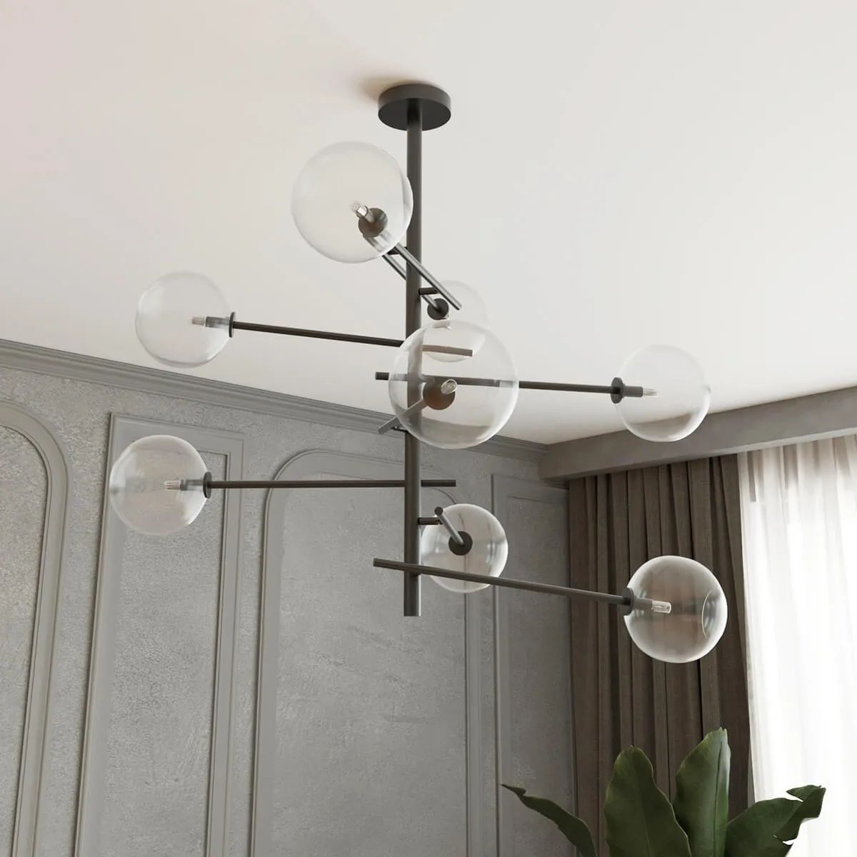 

Люстра MJ-Light PURE 8 BK 16020