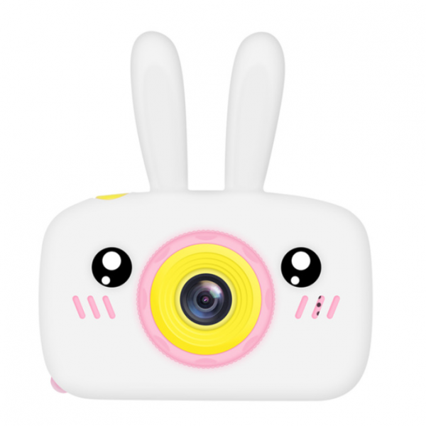 

Детский цифровой фотоаппарат 2 камеры Children's fun Camera 4 серия 20MP Full HD 1920*1080р Зайка(Белый)камера для селфи.