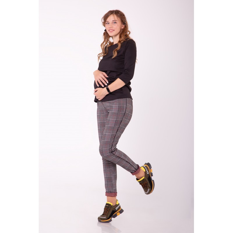 

Брючки для беременных FRENCH PANTS (клетка) 46