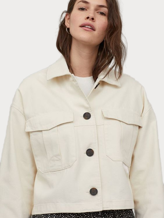 

Джинсовая куртка H&M 06-0866086-001 XXL Белая (СА2000001858059)