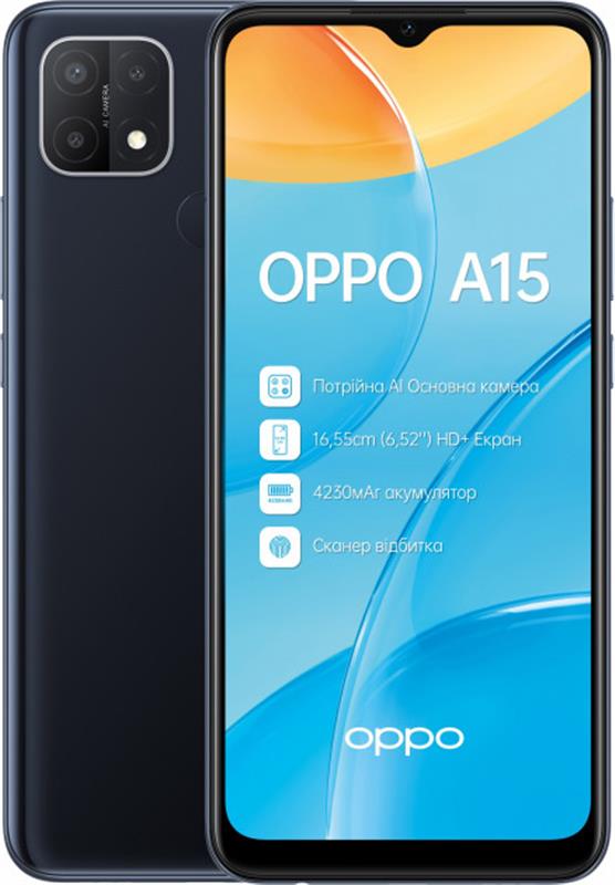 

Смартфон Oppo A15 2/32GB Dual Sim Dynamic Black