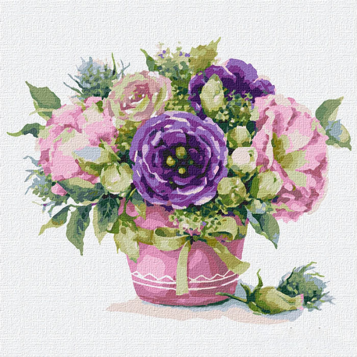 

Набір для розпису по номерах. "Чарівна еустома" 30*30см
