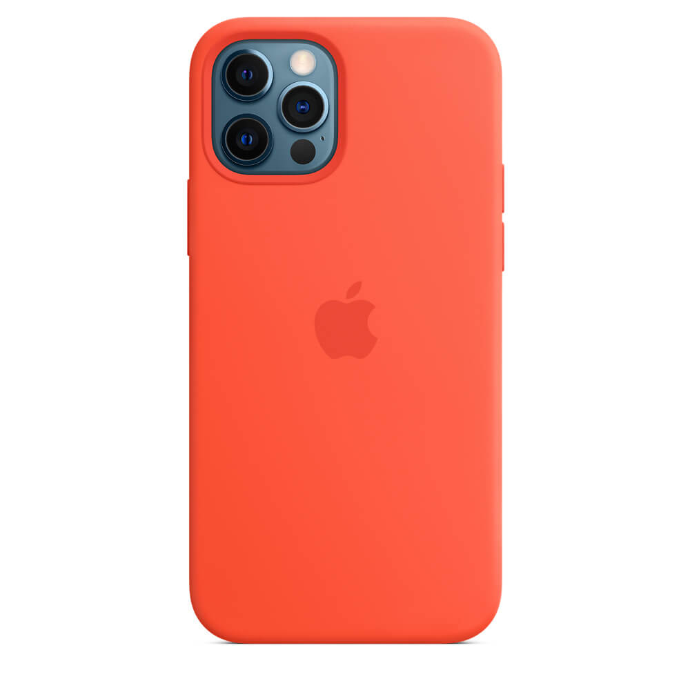 

Чехол Silicone case (AAA) full with Magsafe для Apple iPhone 12 Pro / 12 (6.1") Оранжевый / Electric Orange Без бренда