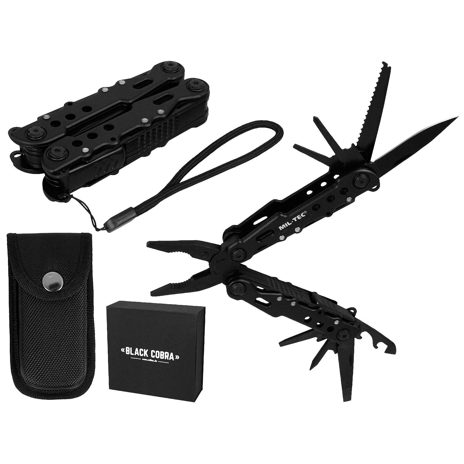 

Мультитул большой Cobra Multitool Large with Case Black Черный