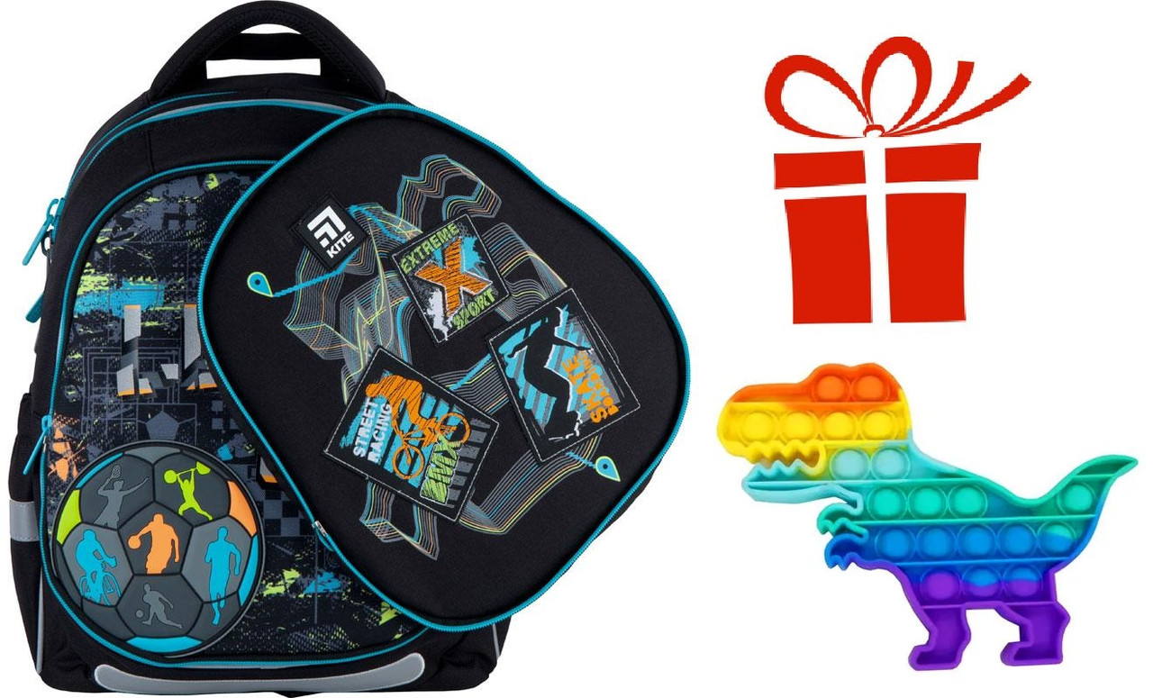

Рюкзак Kite КІТЕ Education Let's go K21-700M(2p)-2 + Антистрес pop it динозавр в подарок