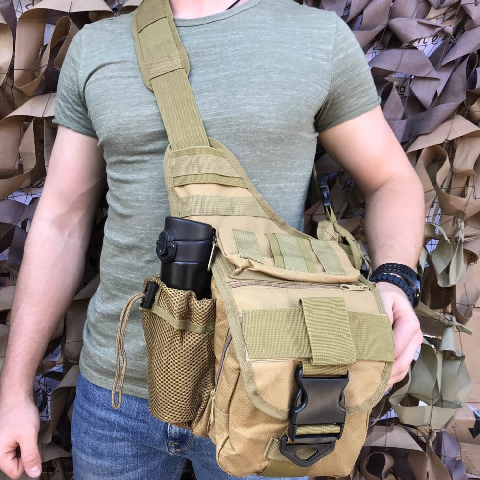 

Сумка через плечо/ военная сумка EDC Coyote 9L / средний