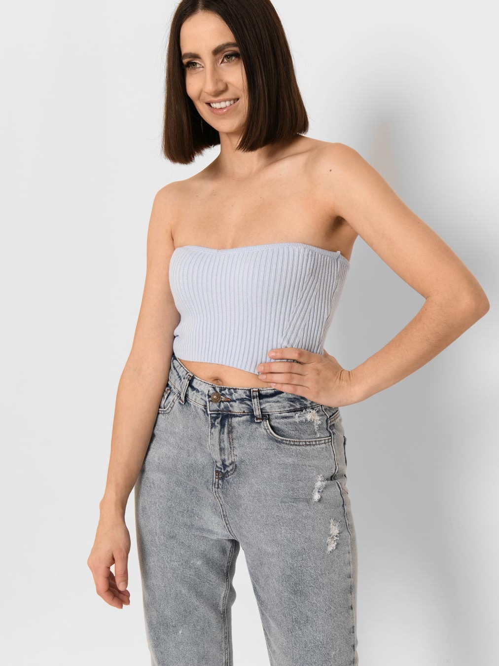 

Топ Carica -6604-11 - Голубой, Топ Carica -6604-11 XS-M Голубой