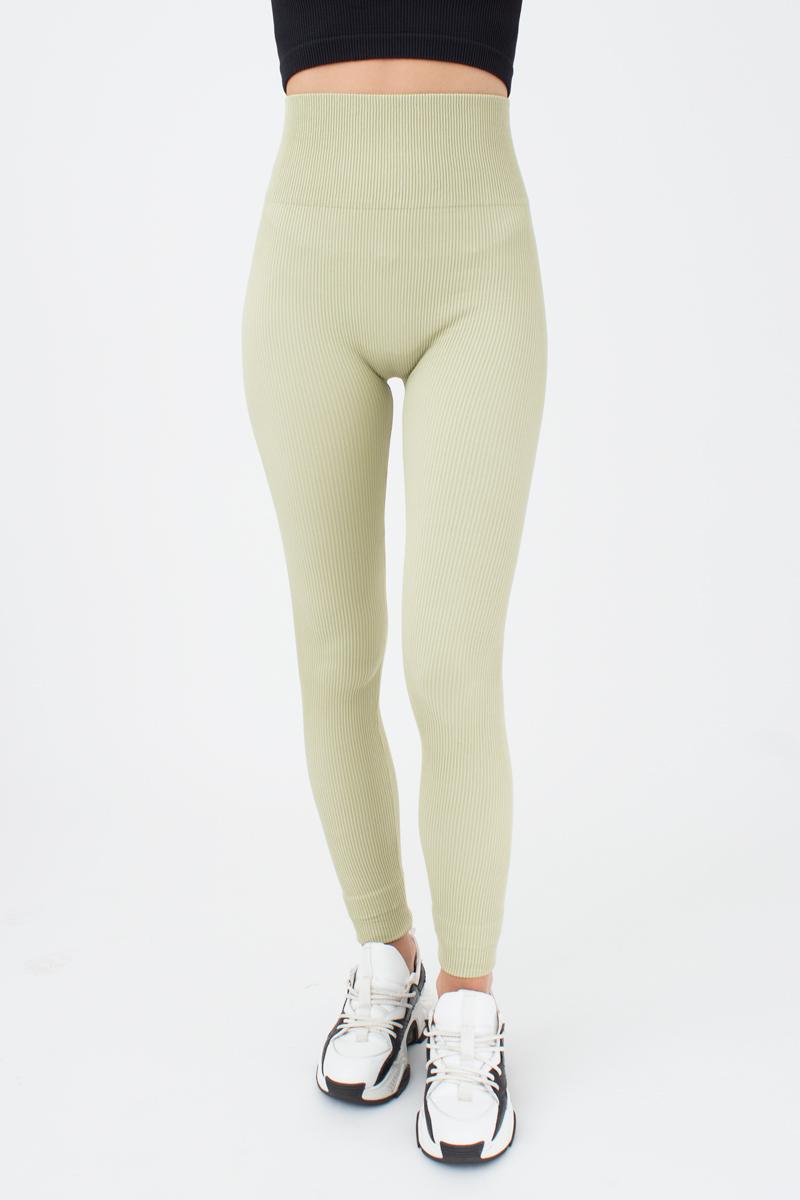

Спортивные леггинсы GIULIA LEGGINGS RIB L/XL Pale olive green (пак-універс)