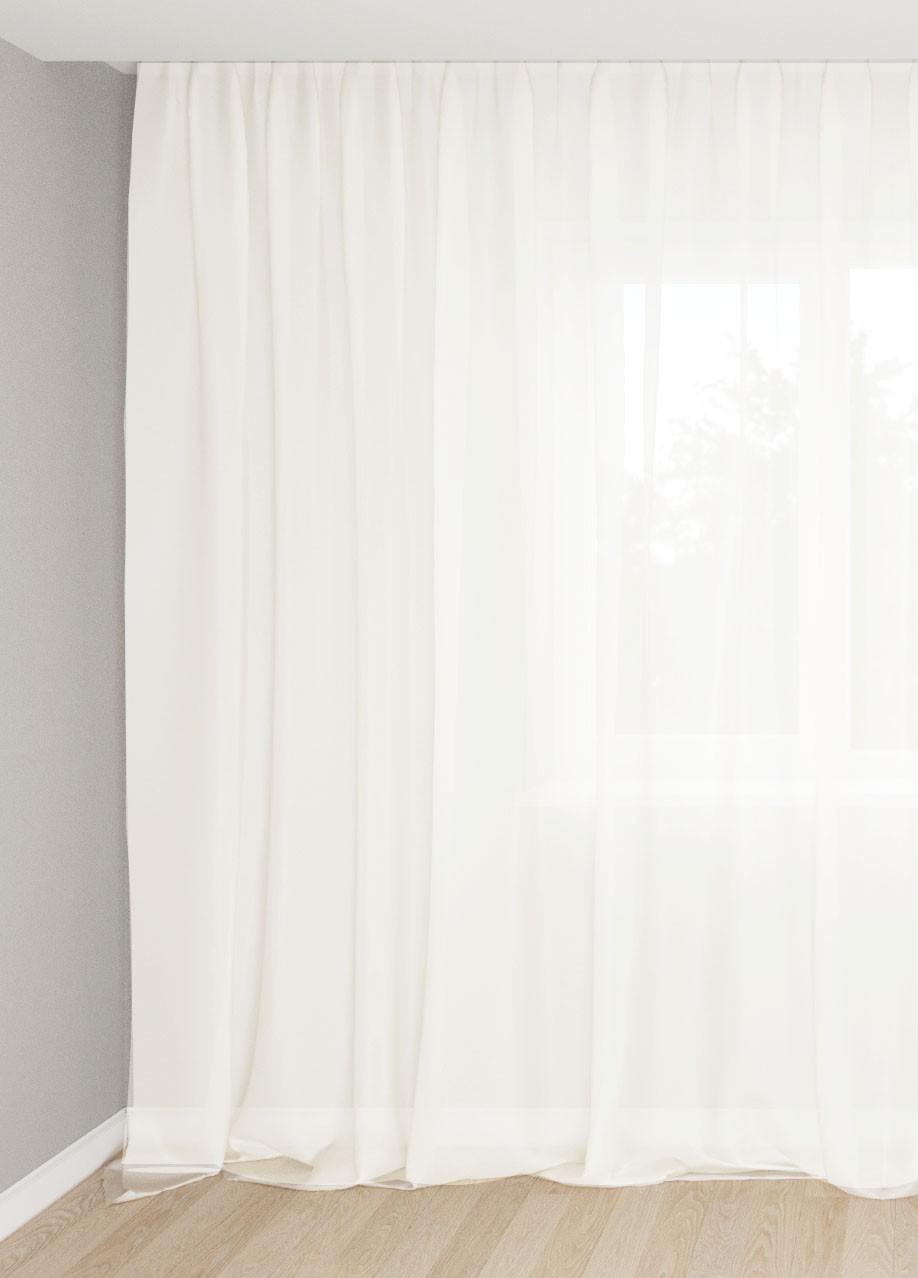 

Тюль Декорин Вуаль с утяжелителем 300х295 см 1 шт Молочная