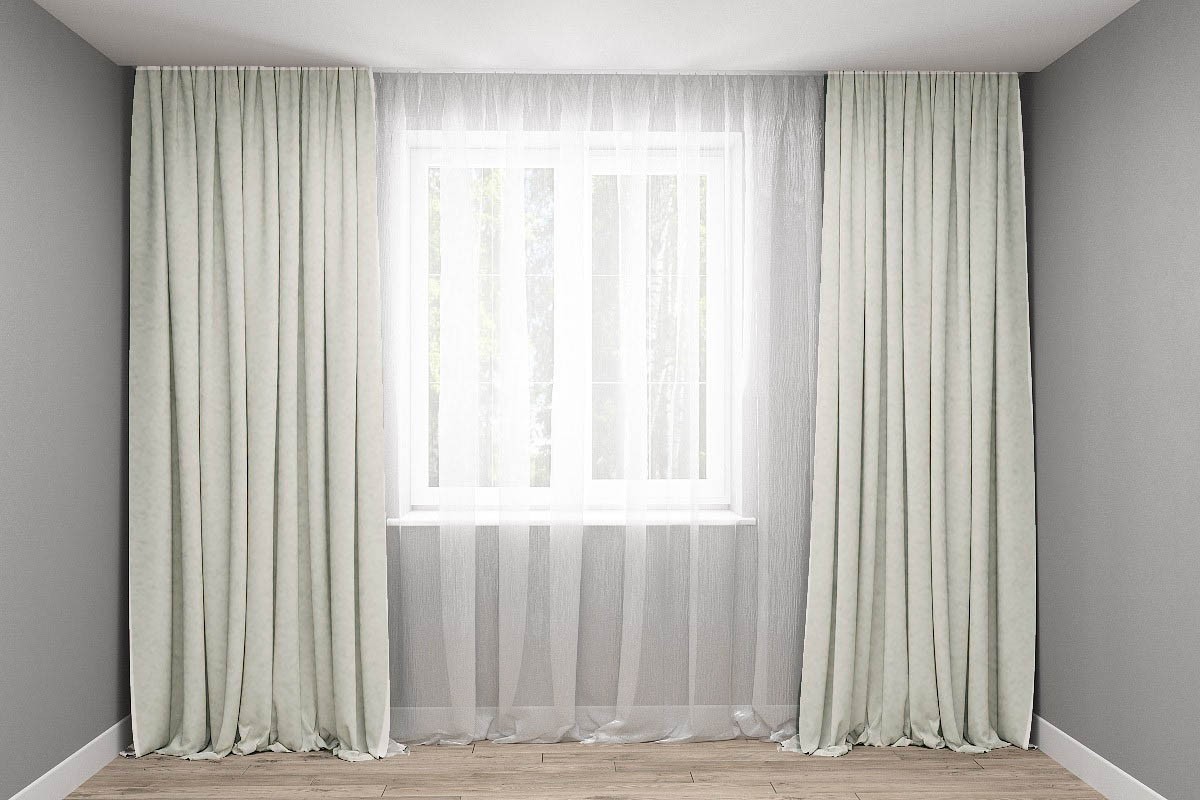 

Шторы Декорин Диамант 300x260 см 2 шт Бледно-серые