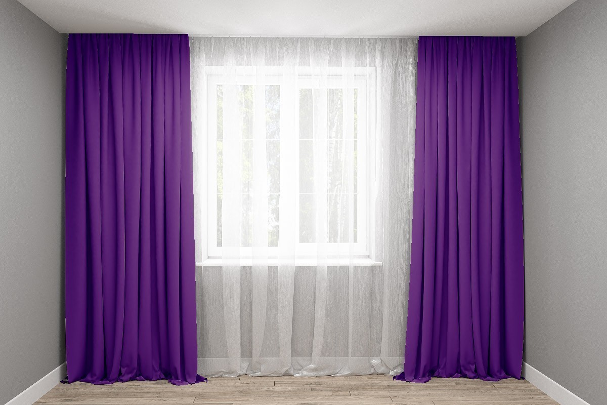 

Шторы Декорин Диамант 250x280 см 2 шт Фиолетовые
