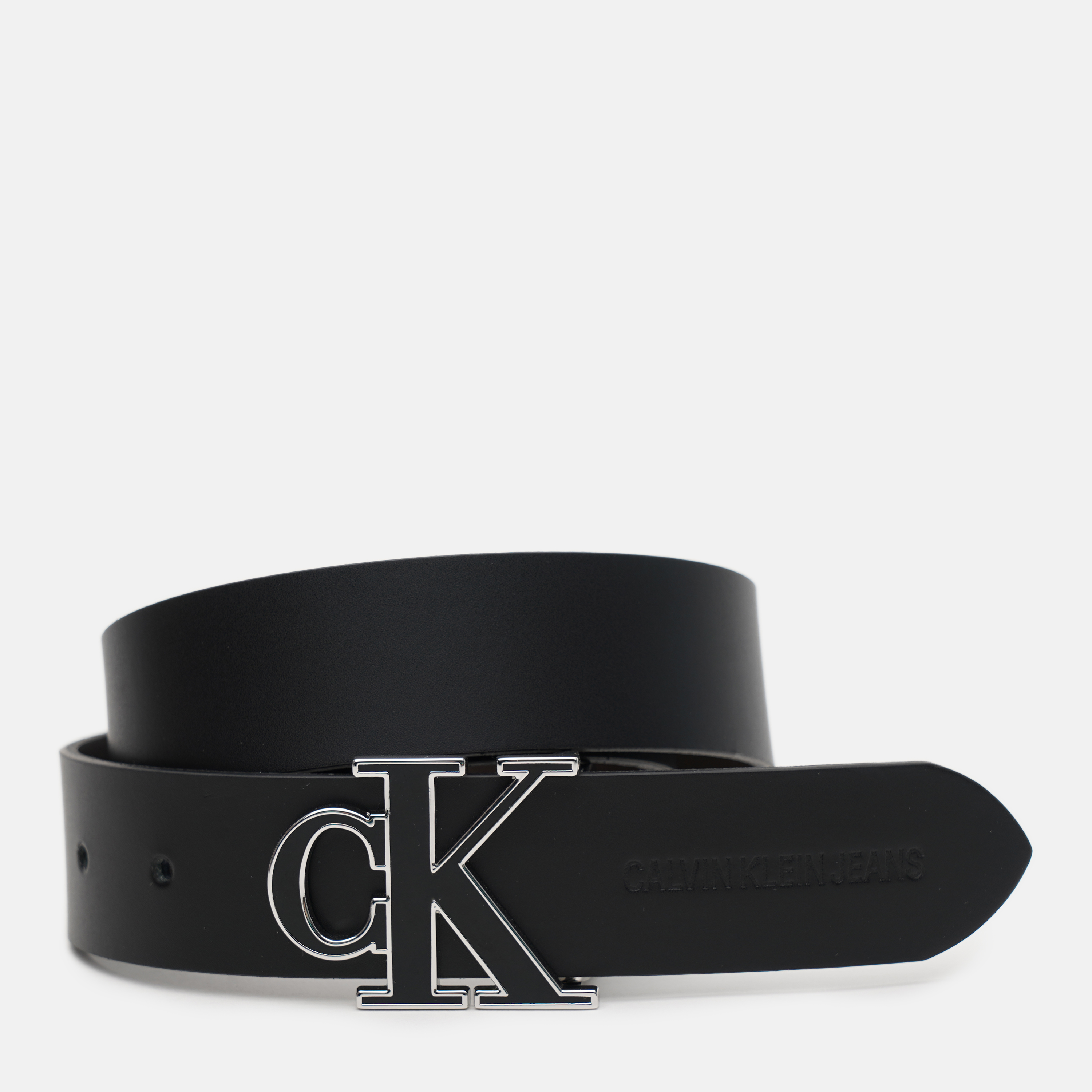 

Мужской ремень кожаный Calvin Klein Jeans Mono hardware rev/adj belt 35m K50K507243-01R 90 см Черный