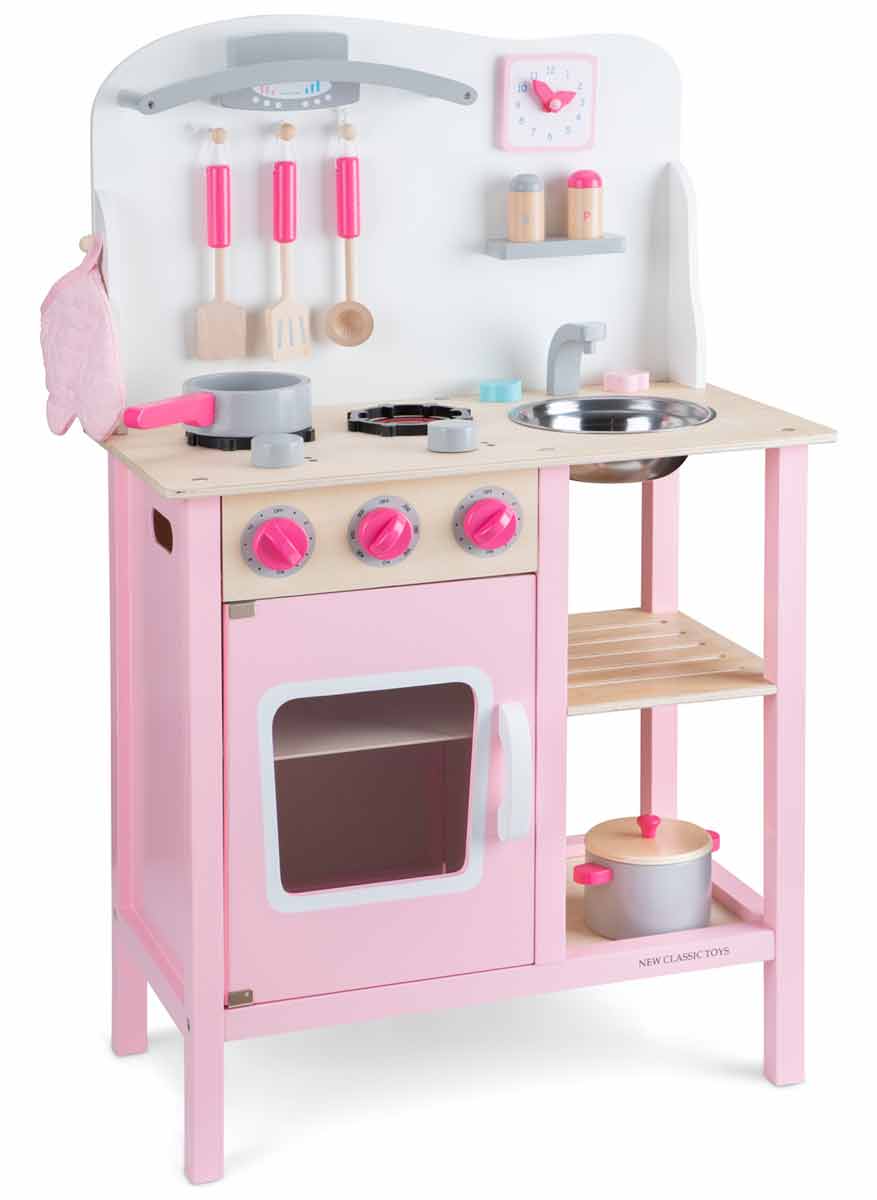 

Детская кухня New Classic Toys Bon Appetit розовая 60 × 30 × 78 см (11054)