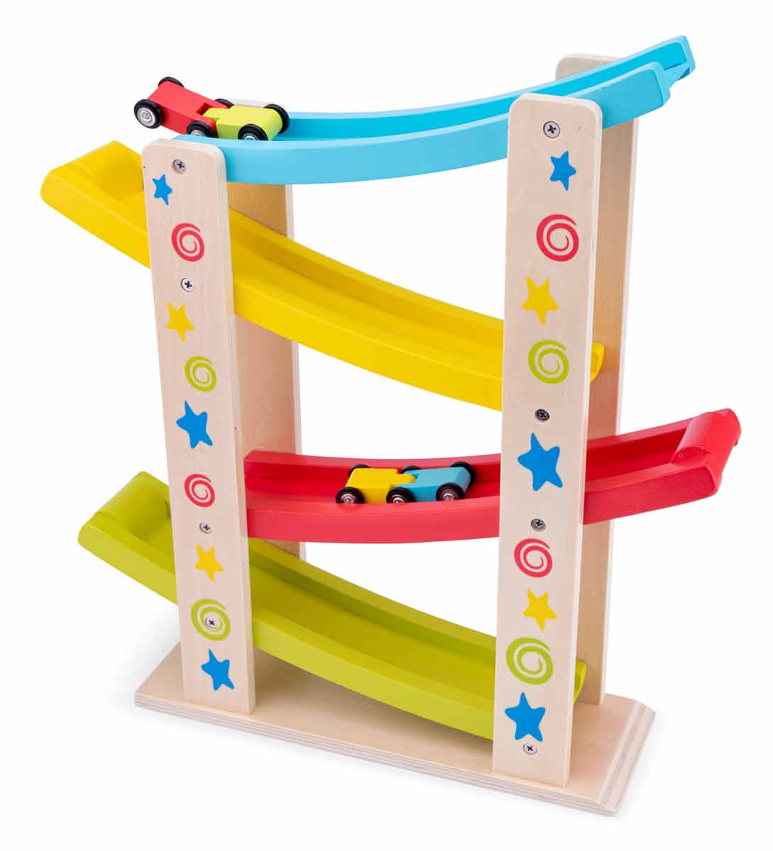 

Трек для машинок New Classic Toys с 4 машинками 27 × 9 × 38 см (10540)
