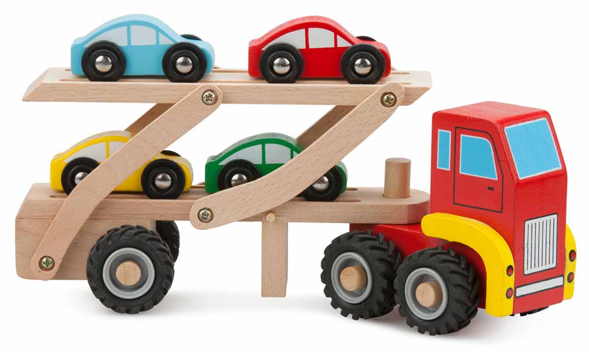 

Автомобильный транспортер New Classic Toys с 4 машинками 27 × 8 × 10 см (11960)