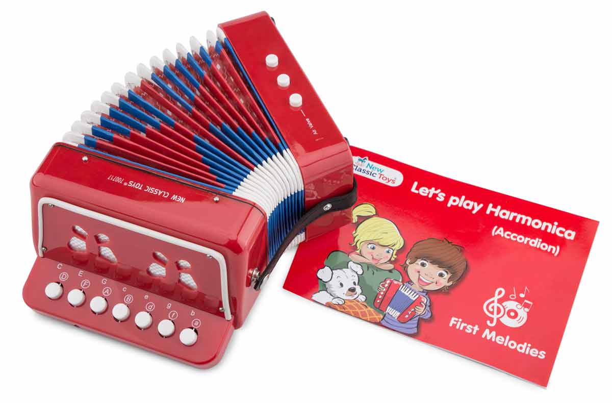 

Аккордеон New Classic Toys 19 × 10 × 18 см красный (10055)