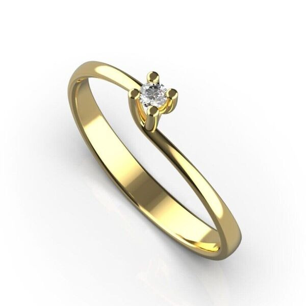 

Каблучка Lunet Jewellery з червоного золота, з діамантом 18 розмір 24402421