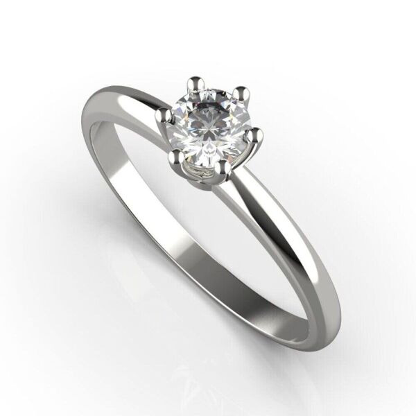 

Каблучка Lunet Jewellery з білого золота, з діамантом 15.5 розмір 22571521