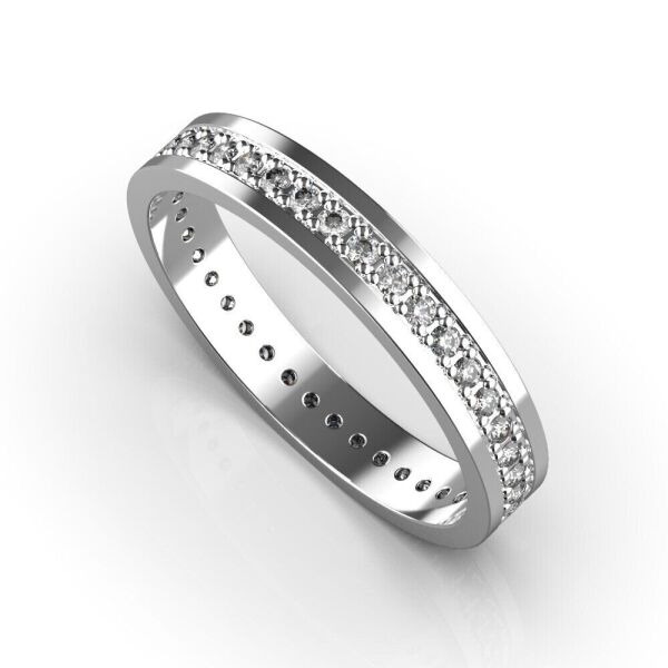 

Каблучка Lunet Jewellery з білого золота, з діамантами 18.5 розмір 26011521