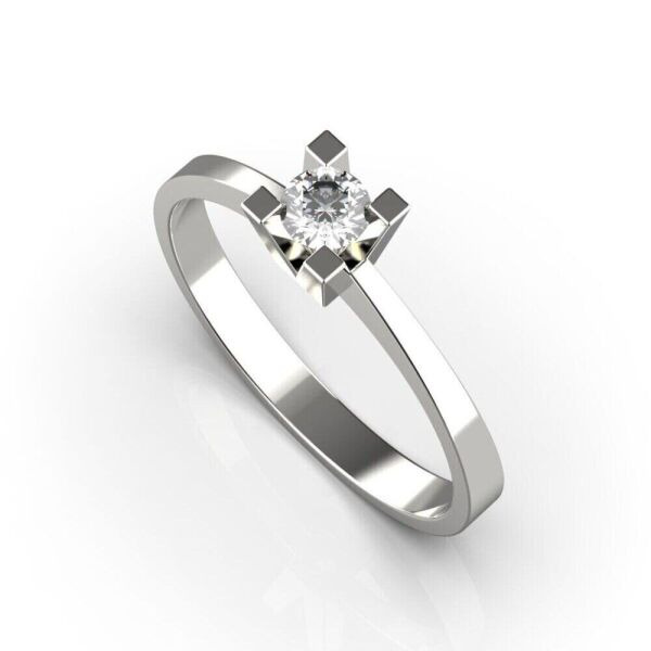 

Каблучка Lunet Jewellery з білого золота, з діамантом 16 розмір 23961121