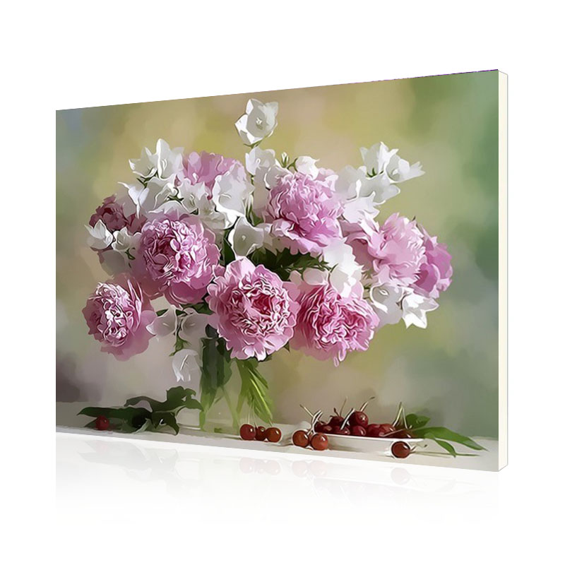 

Картина по номерам Lesko DIY PH9368 "Пионы и вишни" 40х50 см