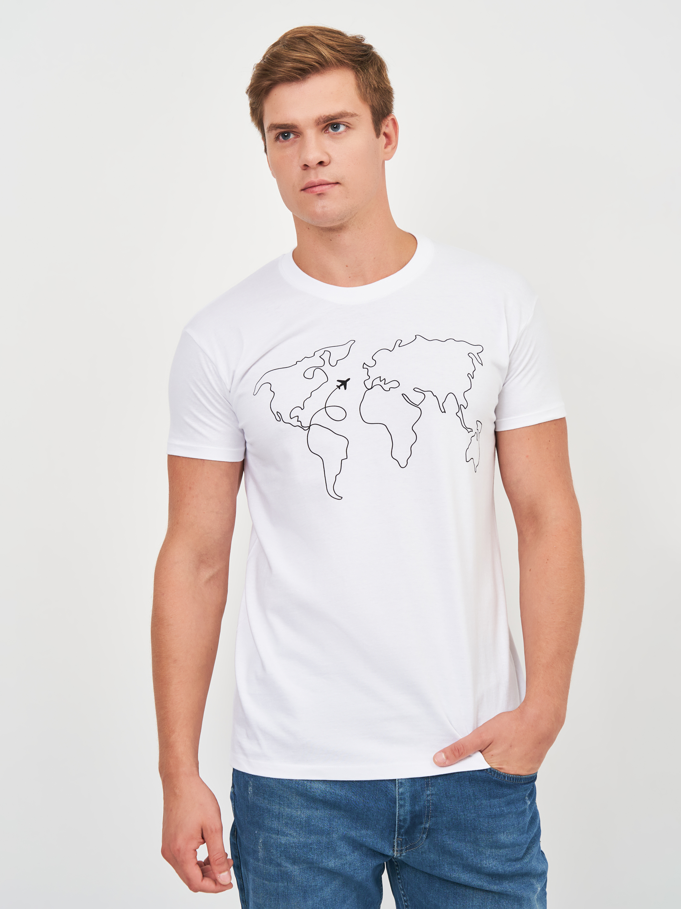 

Футболка Sol's Imperial 190 World Map 11500102/104 XXL Белая