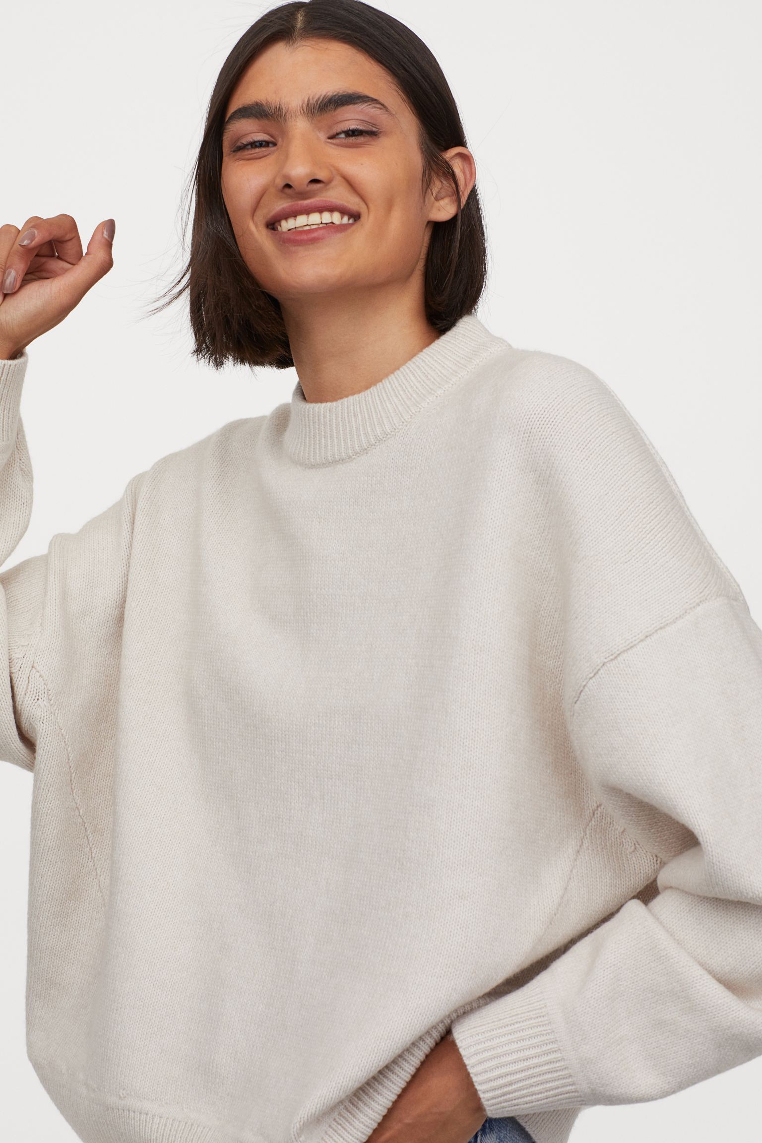 

Джемпер H&M L светло бежевый 9028931412