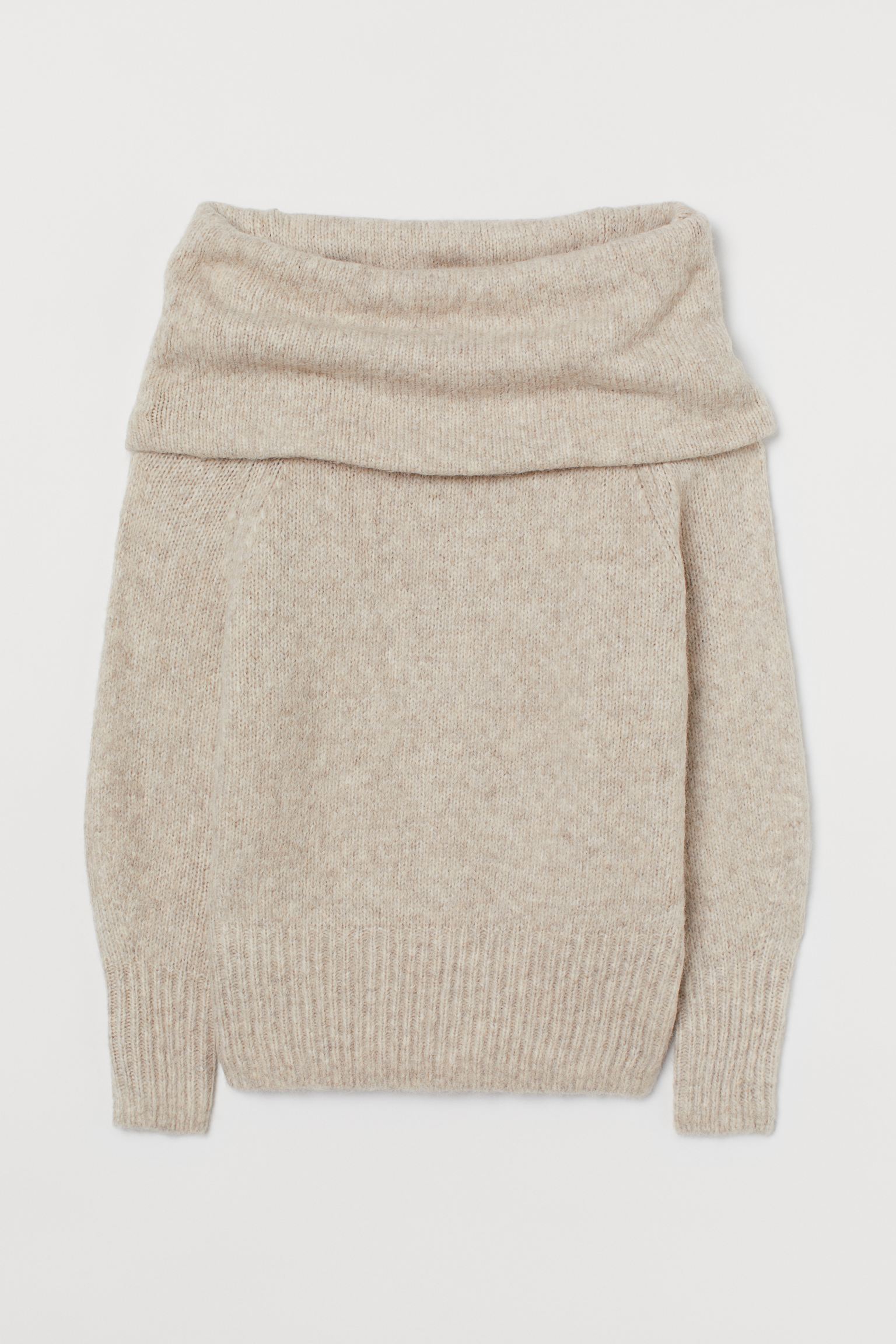 

Джемпер H&M XXL светло бежевый меланж 26089321412