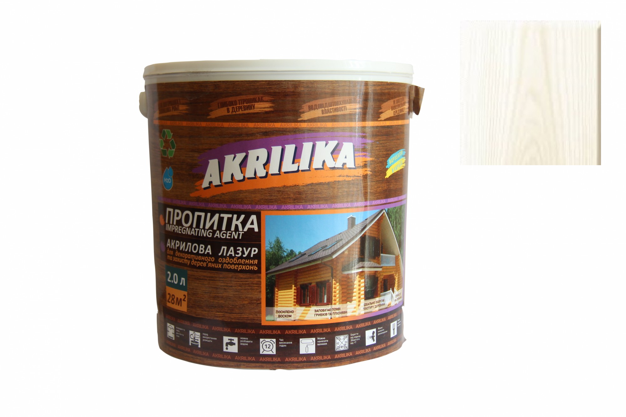 

Акриловая декоративно-защитная пропитка Impregnat Akrilika белая 2 л