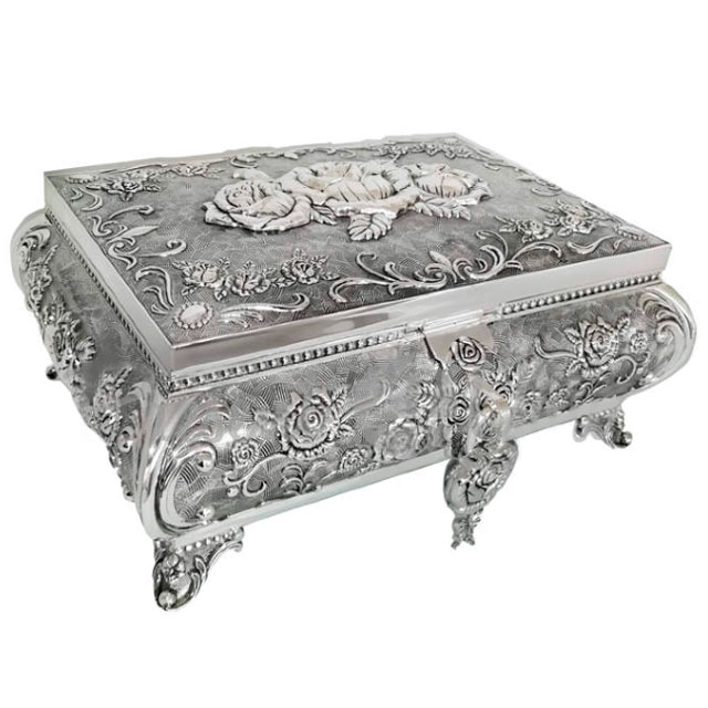 

Шкатулка-сундучок Silver роза Sabefet 32296-BR-1488