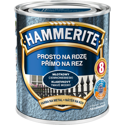 

Эмаль - краска молотковая Hammerite, Тёмно-синий, 0.7л