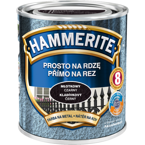 

Эмаль - краска молотковая Hammerite, Чёрный, 0.7л