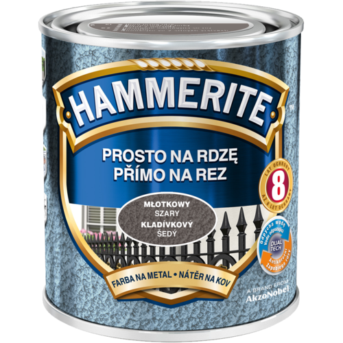 

Эмаль - краска молотковая Hammerite, Тёмно-серый, 0.7л