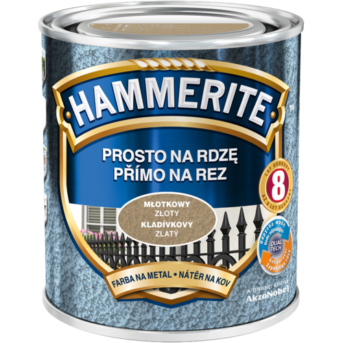 

Эмаль - краска молотковая Hammerite, Золотистый, 2.5л