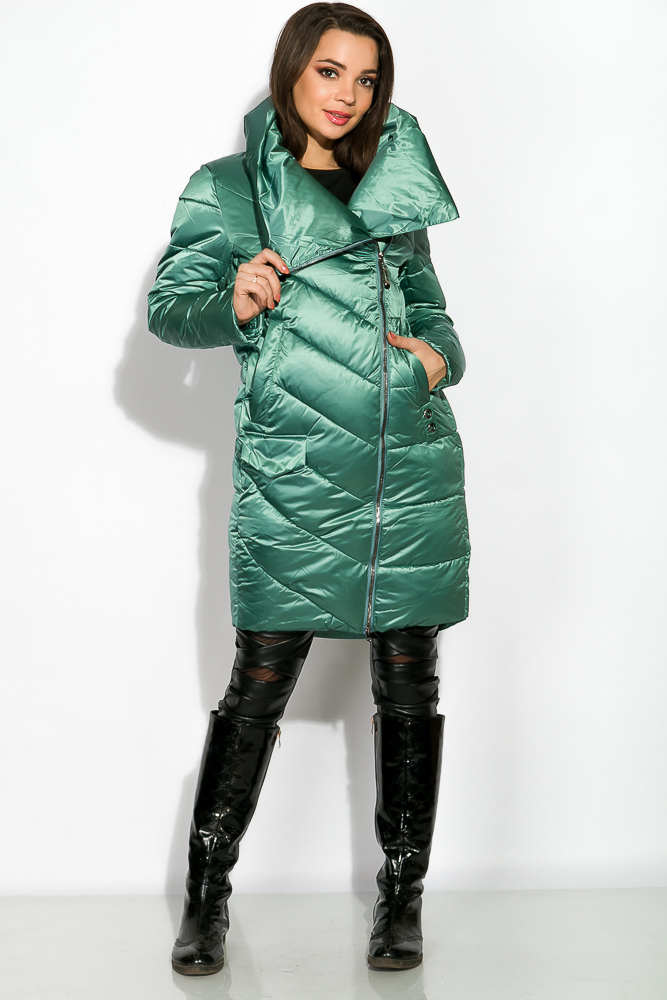 

Пуховик женский Time of Style 120PSKL1923-1  Сизо-зеленый, Пуховик женский Time of Style 120PSKL1923-1 L Сизо-зеленый