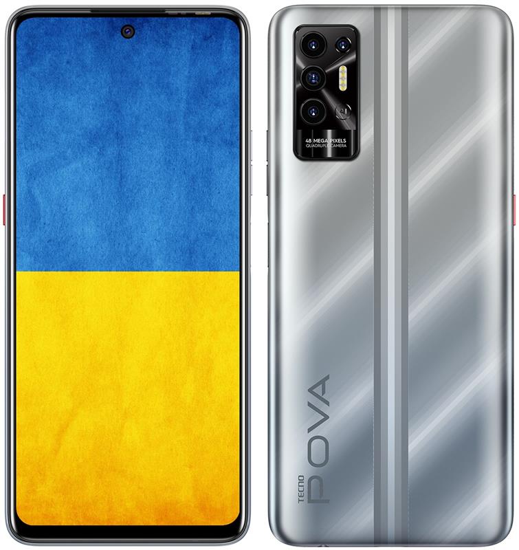 

Смартфон Tecno Pova-2 (LE7n) 4/128GB Dual Sim Polar Silver