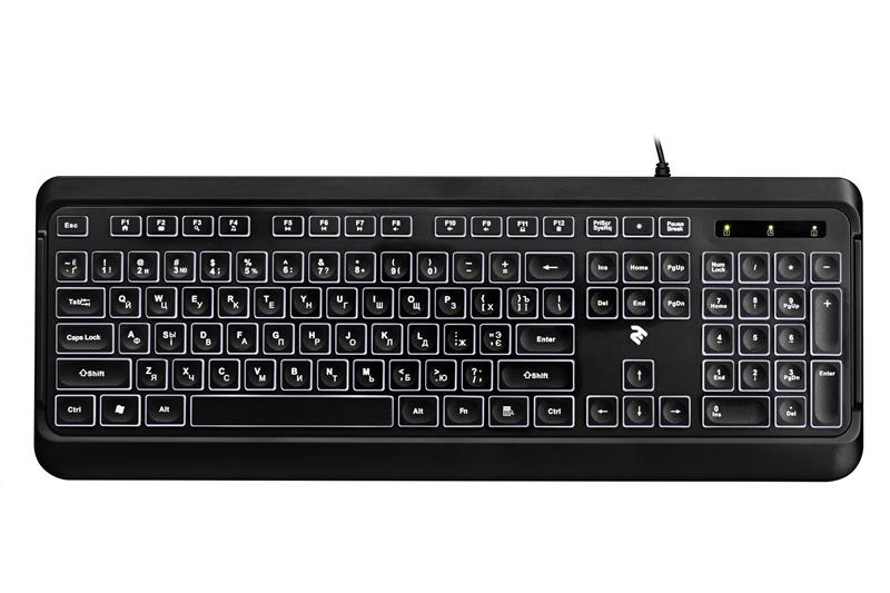 

Клавиатура 2E KS120 White Backlight (2E-KS120UB) Black USB
